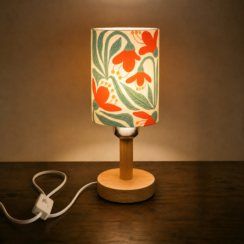 Cross-Border Pastoral Style Floral Print Table Lamp with Solid Wood Base, Night Light, Bedroom Bedside Decorative Lamp, Creative Atmosphere Lamp Cross-Border Pastoral Style Floral Print Table Lamp with Solid Wood Base, Night Light, Bedroom Bedside Decorative Lamp, Creative Atmosphere Lamp