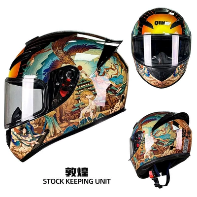 Motosiklet kaskı (dəbilqə) Full-Face Helmet, Protective Riding Helmet for