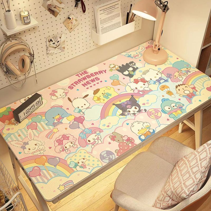 漫画サンリオシリーズかわいい革のテーブルマットins風高颜値児童学習テーブルマット|undefined