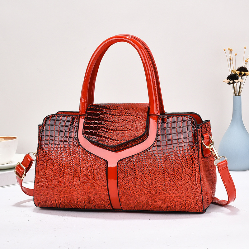 Nuevas bolsas de mujer transfronterizas con patrón de cocodrilo, bolsas de moda para mujeres, bolsas de madre, bolsas de hombro para viajar.
