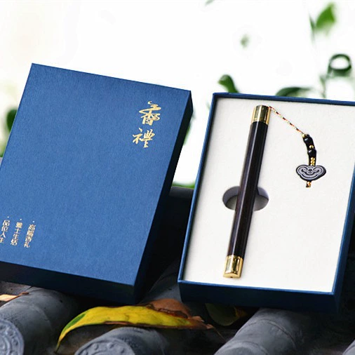 Фиолетовый сандаловое дерево Ruyi Золотая палочка-обруч Мини маленькая трубка для благовоний держатель для благовоний коробка для благовоний ручной подарок портативная коробка для благовоний подарочная коробка