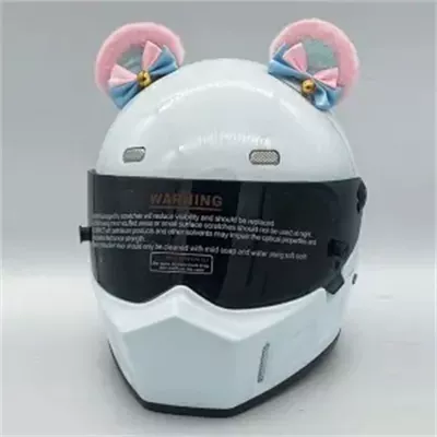 Accessories, Bow Tie, Motosiklet dəbilqələri - pink-and-blue-oval-bear-ears