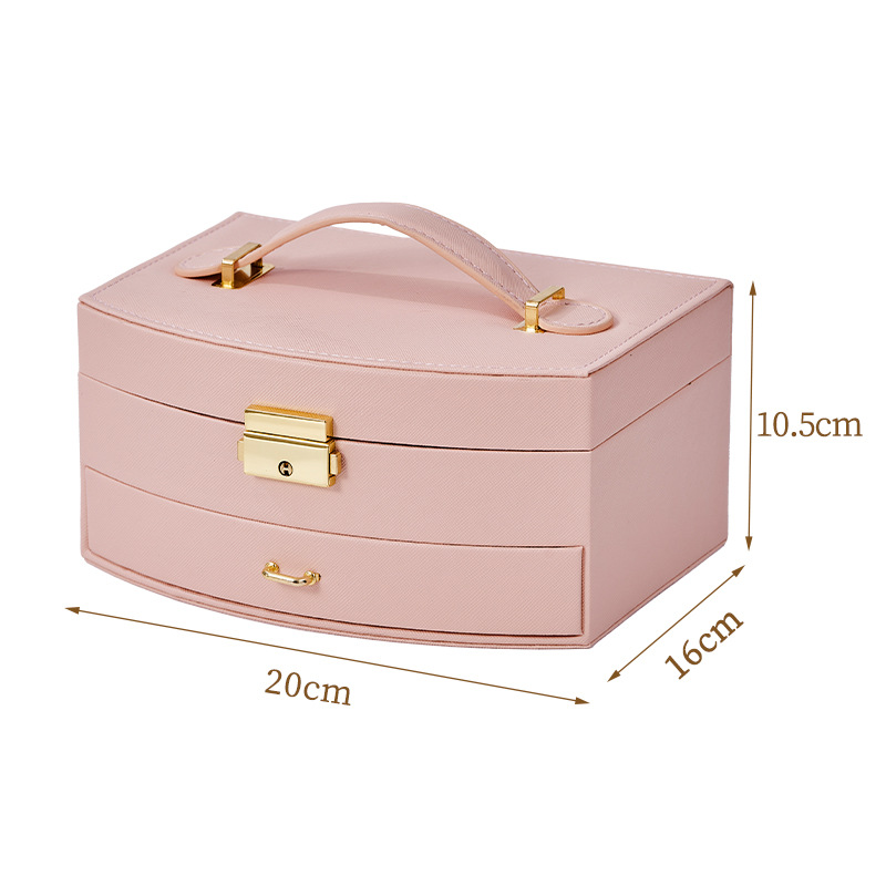 Caja de joyería multifuncional alta sensación de joyería anillo collar pernos de escritorio acabado de almacenamiento caja de joyería fábrica al por mayor