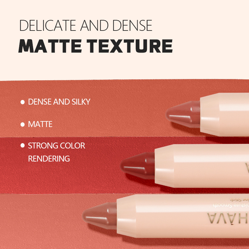 Heißer Verkauf LACHAVA 8 Farbe Matte Lippenstift Stift Wasserdicht Antihaft Tasse Lipliner Linie Haken Lip Pen Make-Up_voghion.com