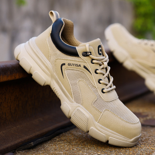 Labor protection shoes, anti-smash, anti-puncture, light, comfortable, wear-resistant and anti-slip for all seasons, new protective safety work shoes