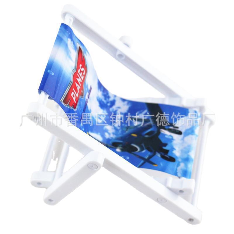 Guangzhou Colorful logo Portable Mobile Phone Holder Simple and Printed Company Name Plastic Beach Chair Mobile Phone Holder