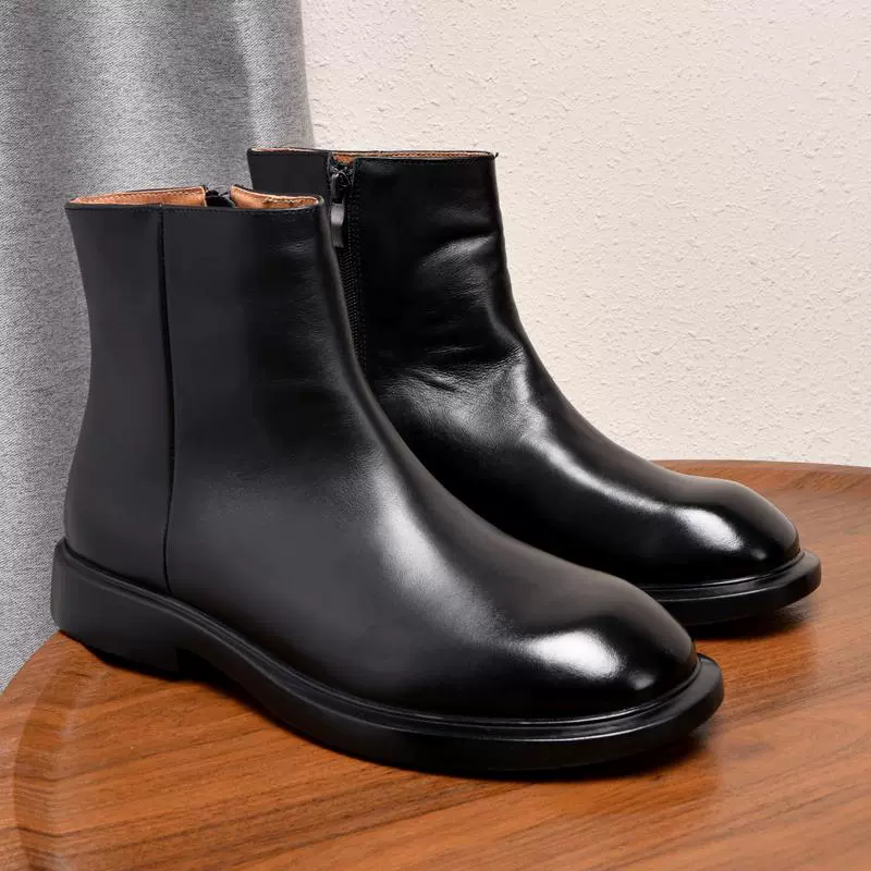 Квадратные сапоги Челси мужские молнии