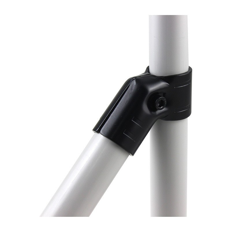 厂家供应28mm精益管连接件 45度线棒接头HJ-15P黑色精益管配件