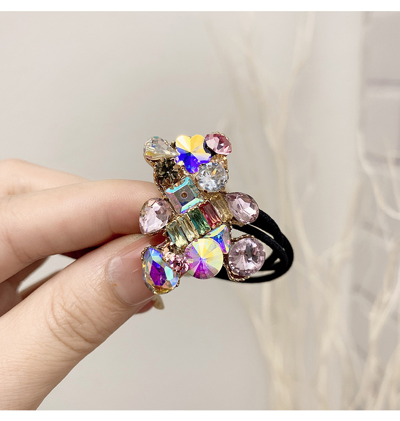 Fashion Bear Alloy Inlay Rhinestones Hair Tie 1 Piece display picture 3