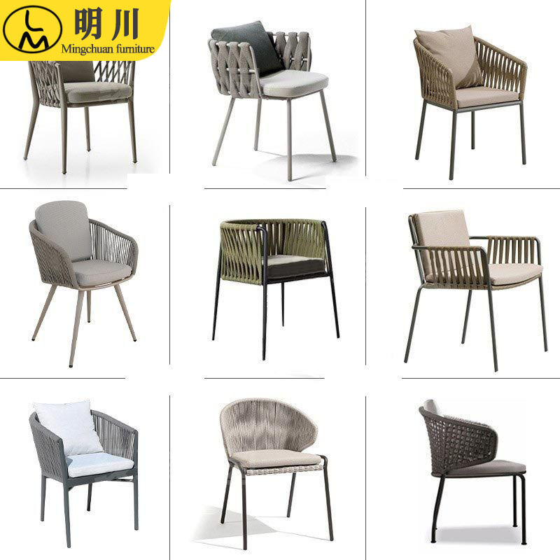 Outdoor Rattan Chairs, Outdoor Leisure Coffee Shop Rattan Chairs, Open-Air Imitation Table and Chairs, Rattan Weaving, Nordic Style Rattan Furniture