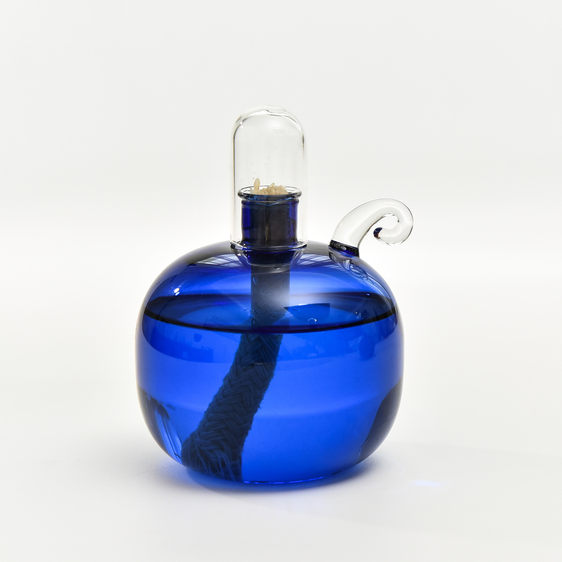 Lámpara de aceite de vidrio redonda esférica de color creativa candelabro decoración simple lámpara de mantequilla de escritorio doméstica moderna sin humo