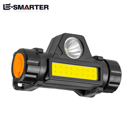 New LED dual-purpose bright headlight with magnet and built-in lithium battery USB rechargeable mini work light