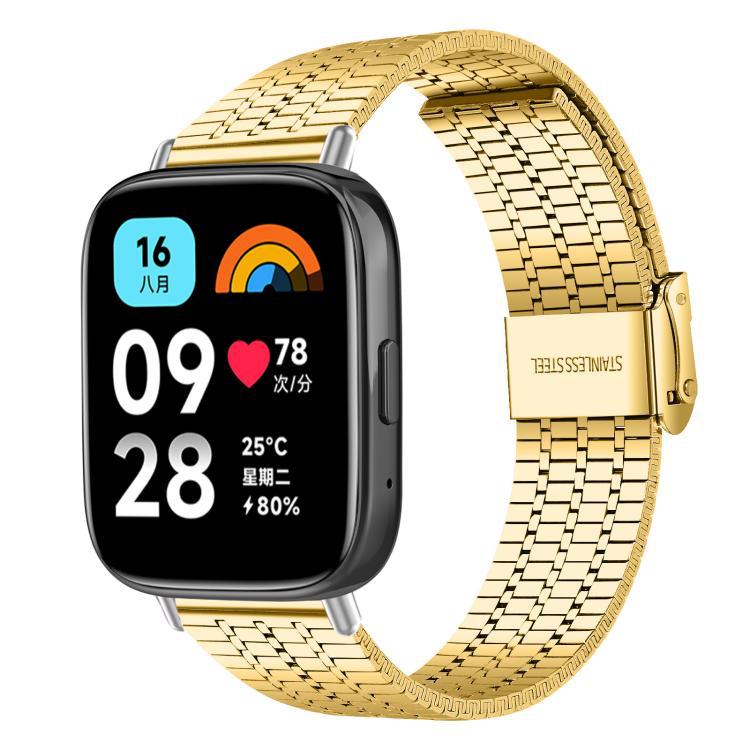 xDfind 7 cuentas de hebilla correa de acero inoxidable para Redmi Watch 3 / Xiaomi pulsera 9 Pro /