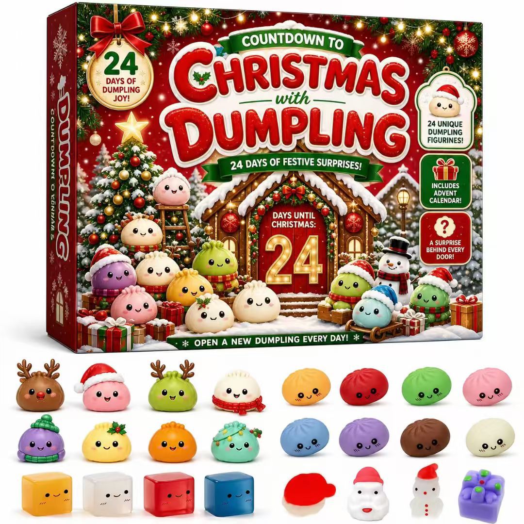 Caja Sorpresa de Bloques de Construcción de Navidad de Plástico Antiestrés, Ensamblable para Regalos de Navidad image 9