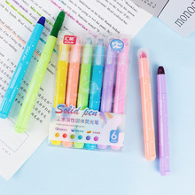 汇林跨境果冻水溶固体荧光笔圣经笔学生标记手账高颜值涂鸦凝胶笔