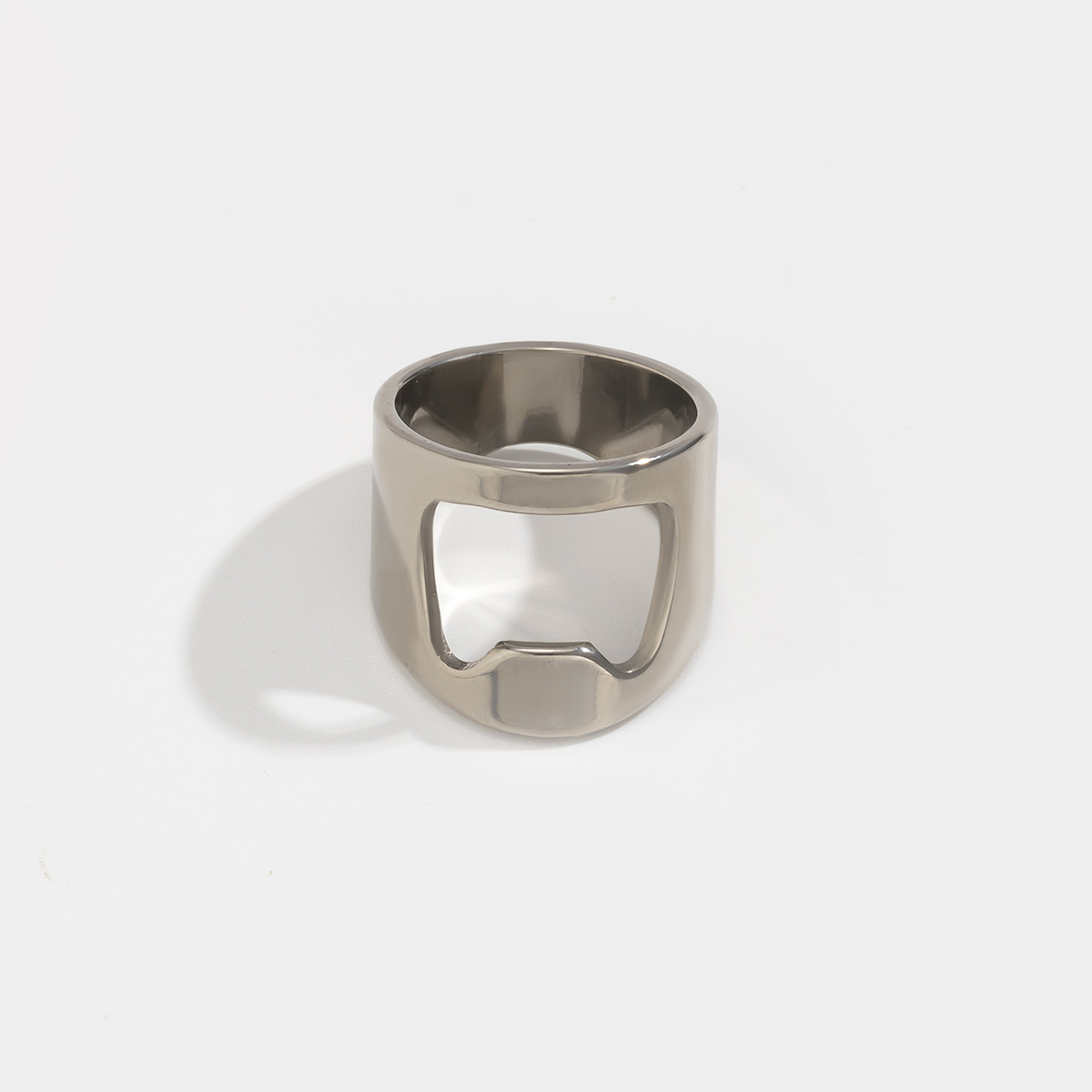Basic Geometric Alloy Plating Men's Rings display picture 4