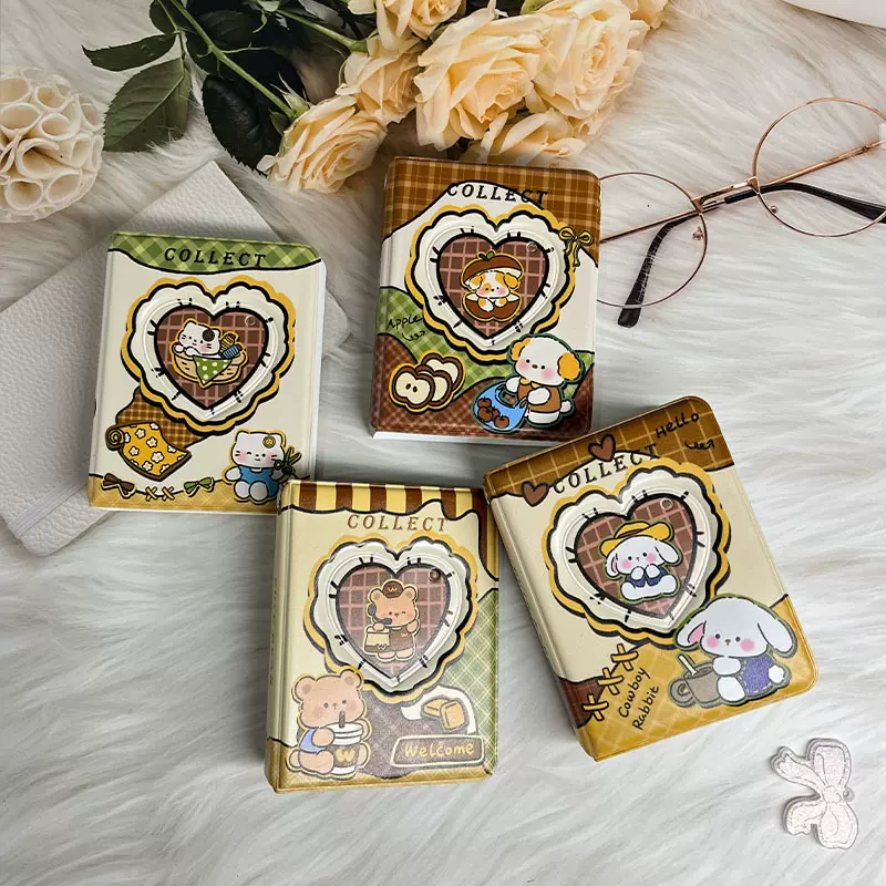 原创美式复古ins风小狗3寸拍立得PVC一宫格小相册 追星收纳小卡册