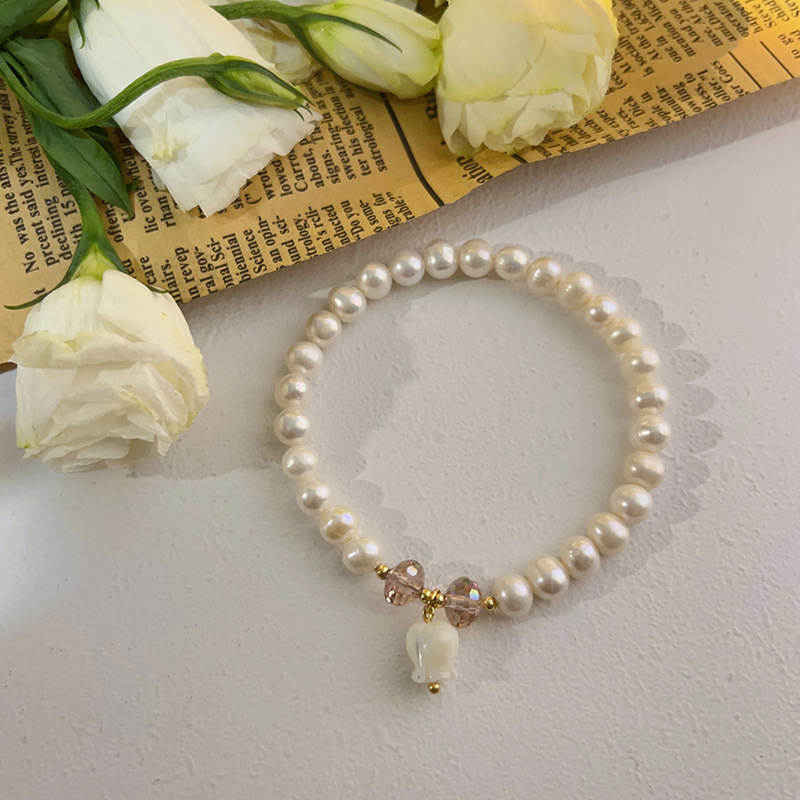 Original Design Flower Pearl Plating Bracelets 1 Piece
