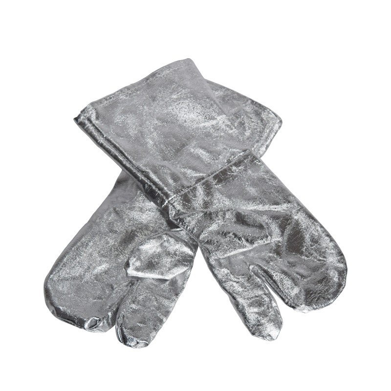 东安厂家直销1000度耐高温手套炉前防高温铝箔耐磨隔热三指手套