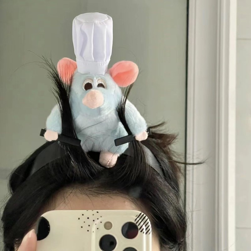 震え音小紅書同モデル料理鼠王カチューシャぬいぐるみ周辺手作りカチューシャ|undefined