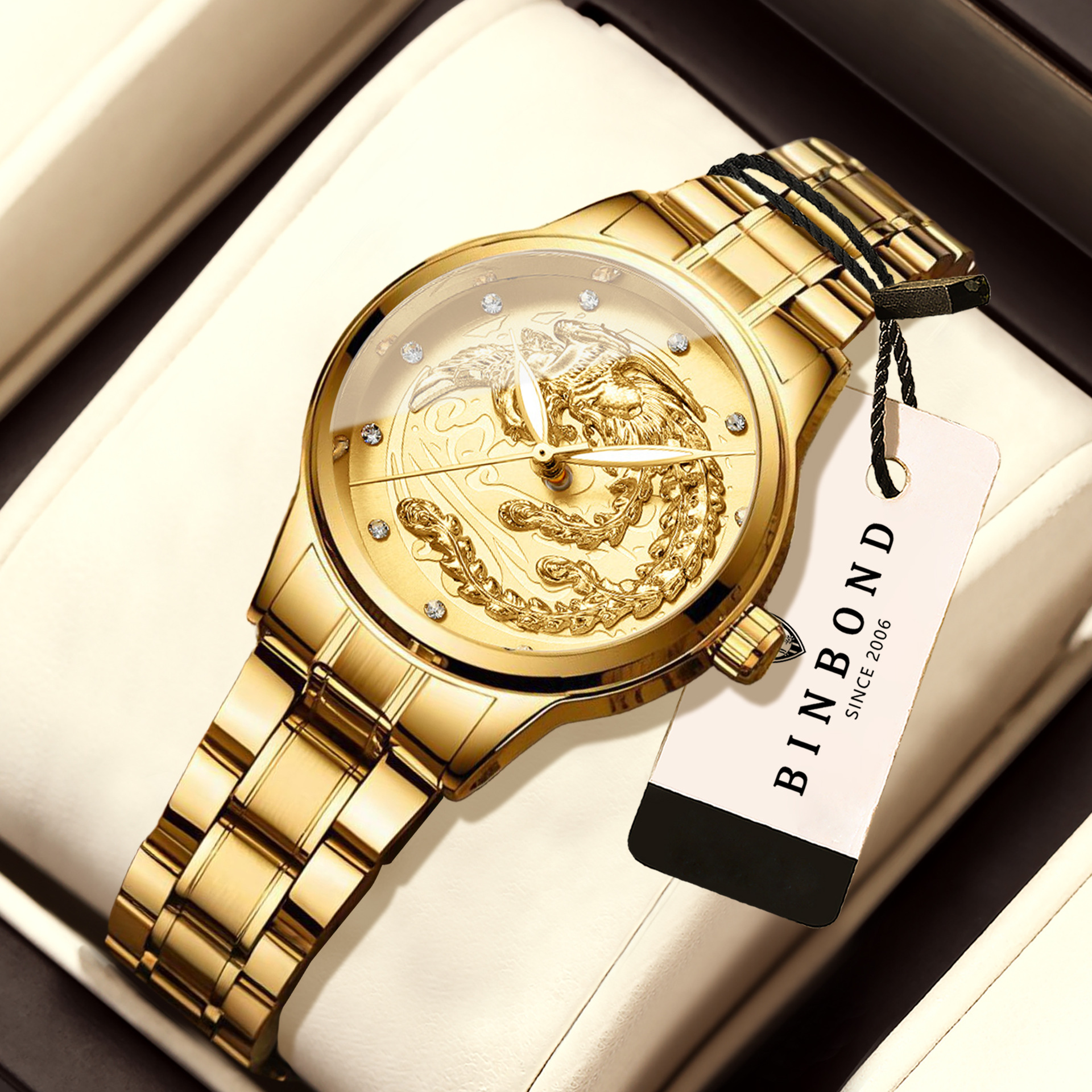 Internet celebrity brand non-mechanical watch women's watch waterproof luminous watch quartz Dragon watch fashion Dragon and Phoenix couple watch