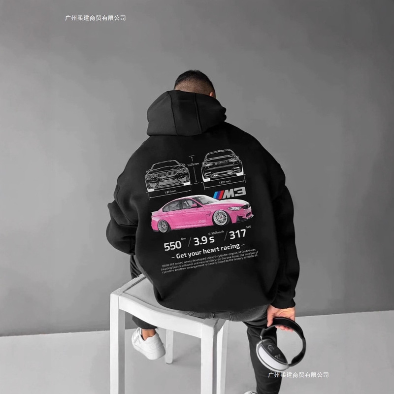 European and American Cross-Border Trendy Printed Hooded Sweatshirts, Loose, Comfortable and Versatile Sports Sweatshirts, Aliexpress Wholesale Supply