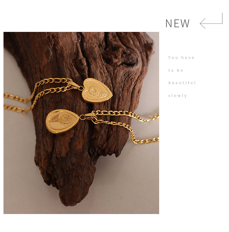 French Style Geometric Titanium Steel Necklace Plating Stainless Steel Necklaces