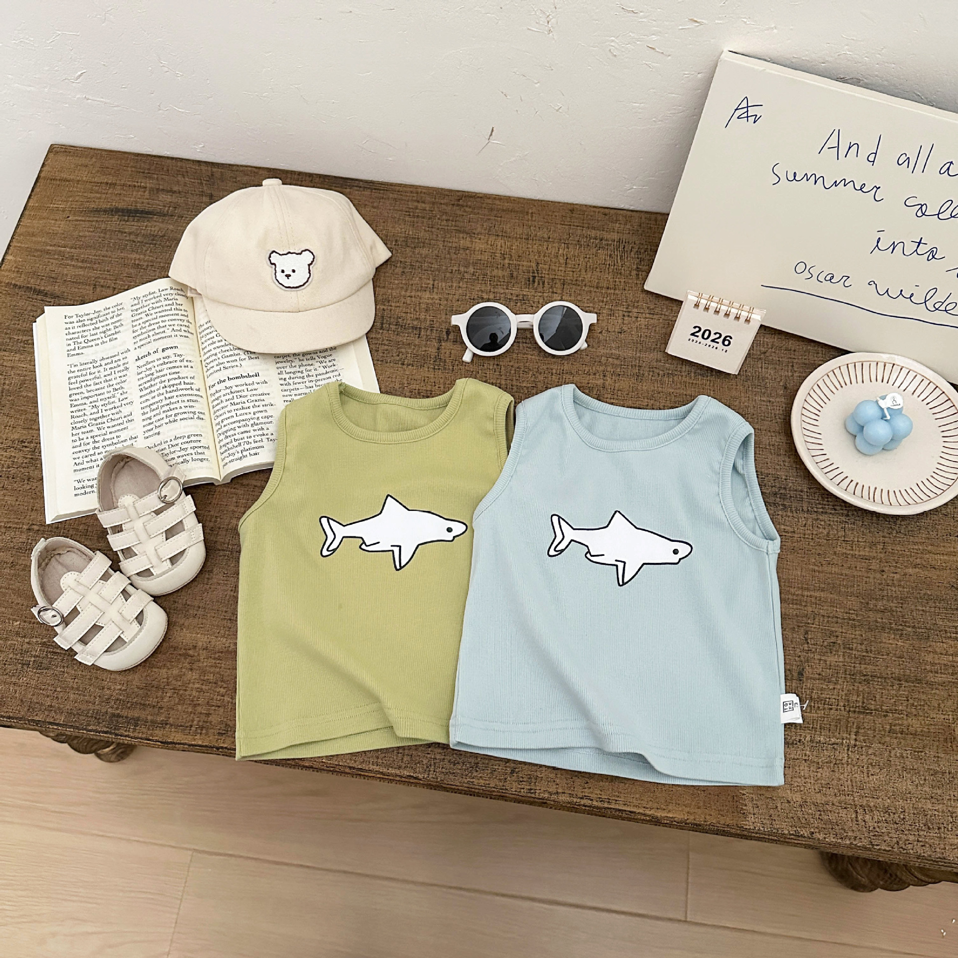 ins coreano de verano bebés chaleco frío 2026 nueva ropa de bebé para niños delgada camisa transpirable sin mangas