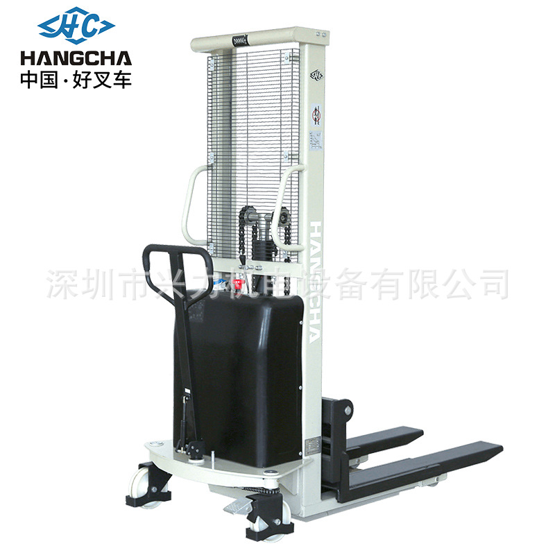 杭叉 HCP1016半电动堆高车液压升高车搬运装卸升降车地牛杭州叉车