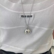 容雅日韩风新款网红项链圆球盒子明星同款颈链镀银锁骨链2025爆款