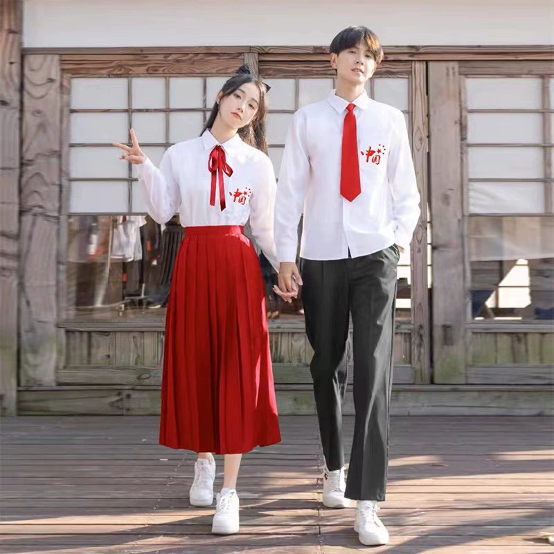 Новый комплект спортивной формы для средней и старшей школы в стиле национального дня, одежда для выступлений поэтических чтений и хоровых представлений в университетском стиле для осени.