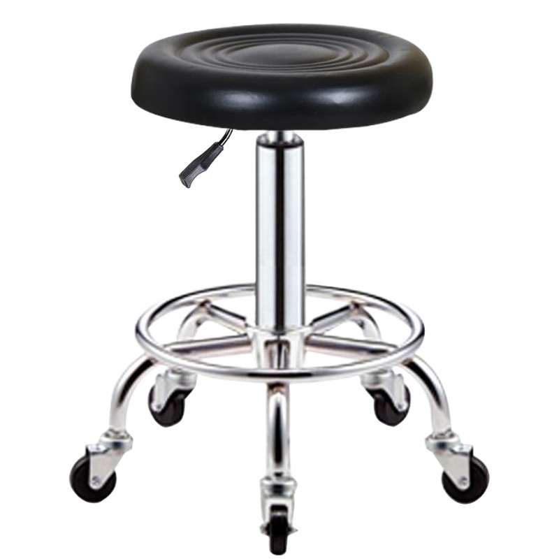 Beauty Stool Lifting Rotating Pulley Big Work Stool Round Stool Barber Shop Hairdresser Bar Chair Backrest Bar Chair
