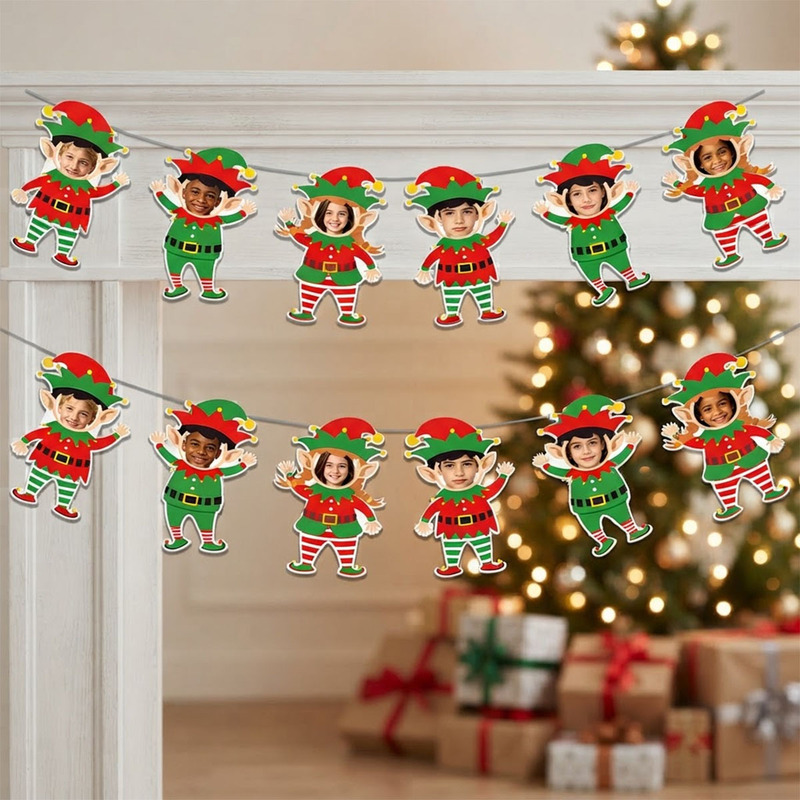 Cross-border new product Christmas party decoration supplies Christmas photo frame decorations DIY photo garland Cross-border new product Christmas party decoration supplies Christmas photo frame decorations DIY photo garland