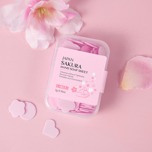 Disposable Cherry Blossom Flavor Soap Flavor Portable Soap Paper Mini Petal Hand Washing Flavor for Students and Children