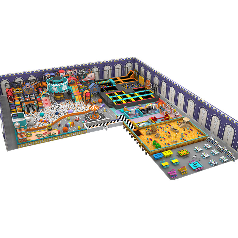 Personalizado gran parque infantil interior equipo de entretenimiento para padres e hijos piscina tobogan Fuerte Naughty Jardín infantil suministro directo transfronterizo
