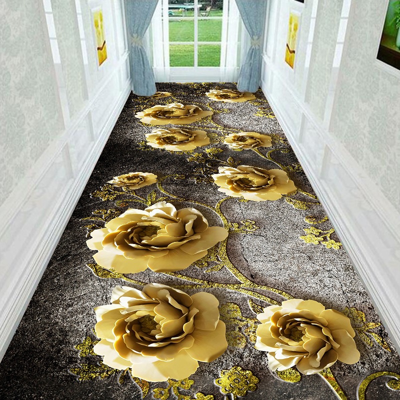 Alfombra 3D hogar sala de estar dormitorio completo pared pasillo corte alfombra cocina antideslizante puerta mat