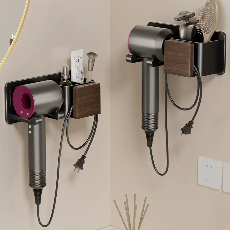 吹风机置物架免打孔家用壁挂卫生间厕所风筒放置支架电吹风机挂架