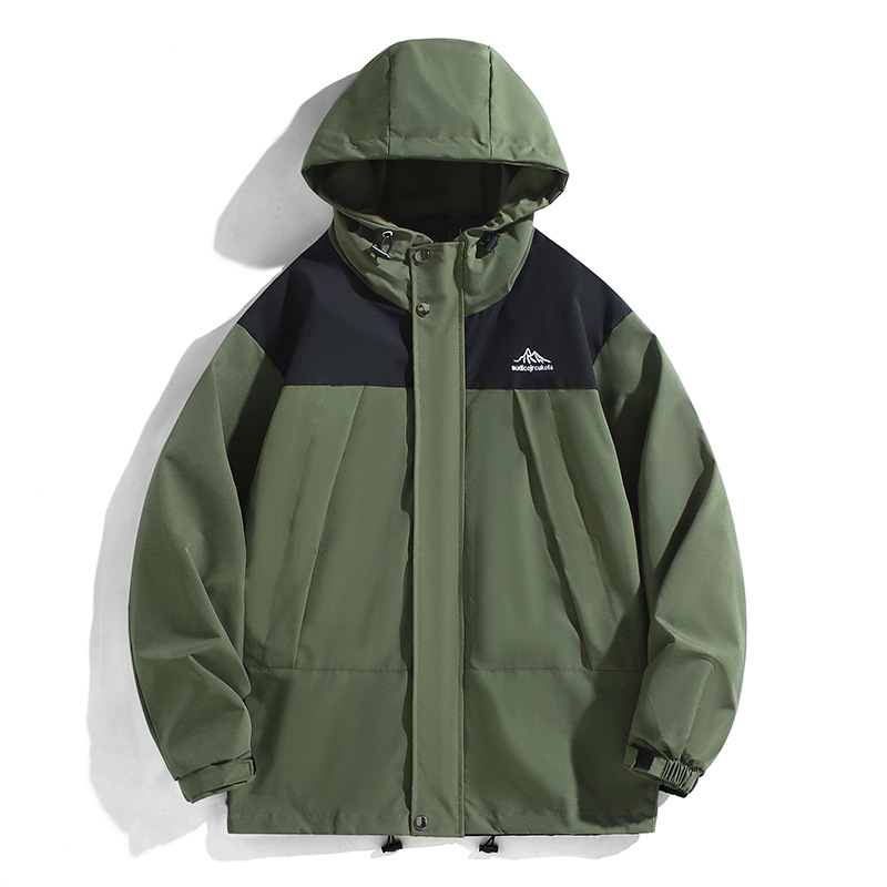 Hooded Charge Co Herren Herbstmode Marke Lose Paar Outdoor Winddichte Jacke Amerikanische Lässige und Schöne Arbeit_voghion.com