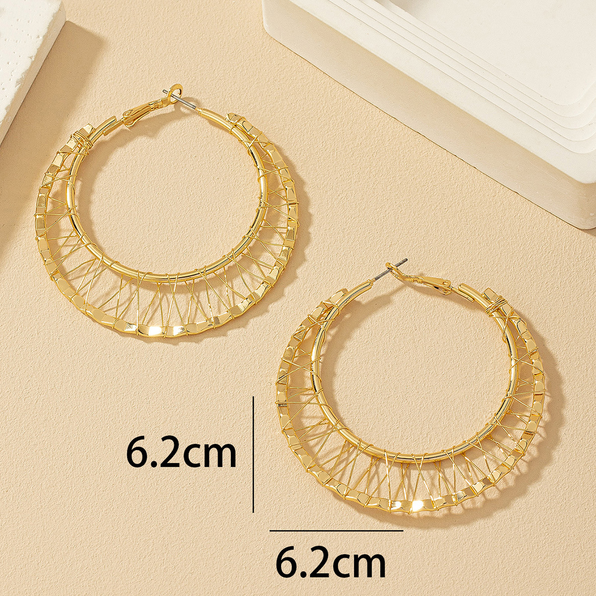 Geometric Pattern 1 Pair Retro Modern Style Geometric Plating Alloy Earrings