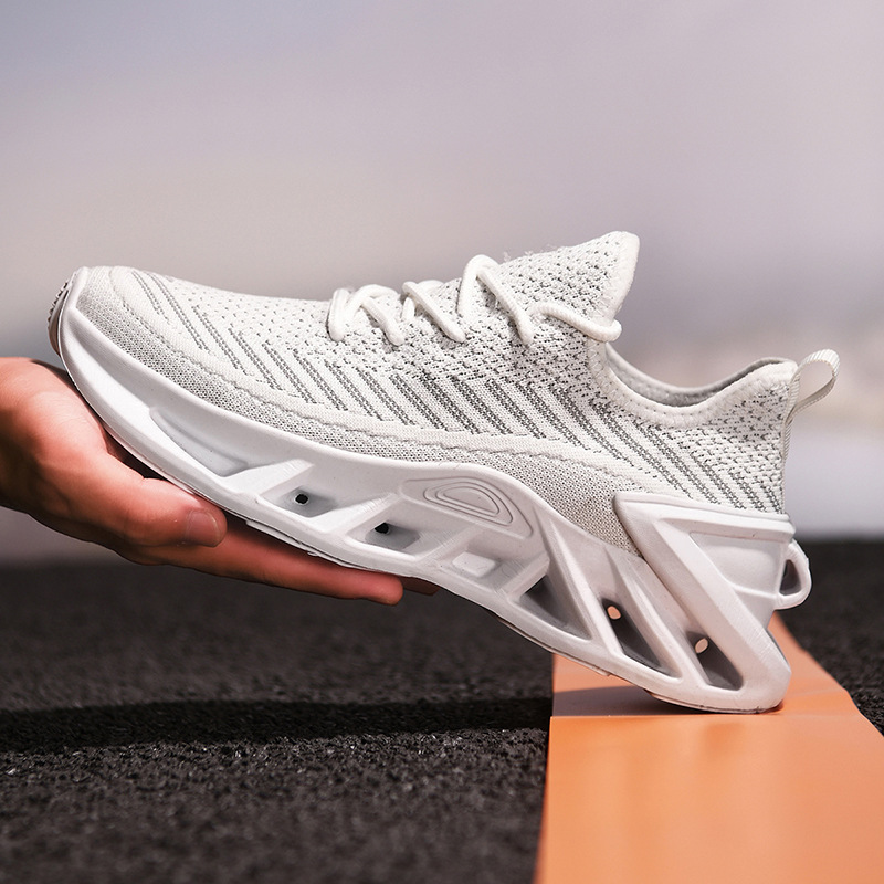 2024 Autumn Cross-Border Sports Shoes Hollow Twist Thick Sole Large Size Foreign Trade Casual Shoes Men's Flying Woven Breathable Men's Shoes