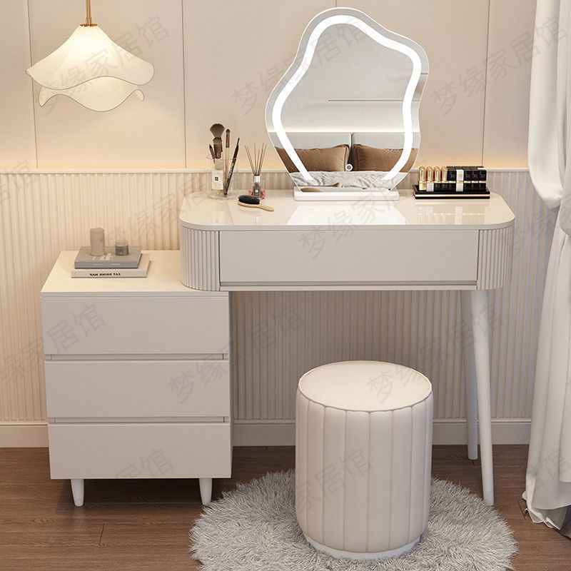 심플한 흰색 3단 서랍장 + 구름거울(핫모델)