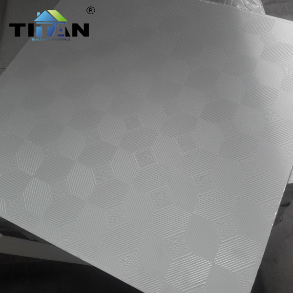 7mm 595 595mm yeso decorativo PVC 238 996