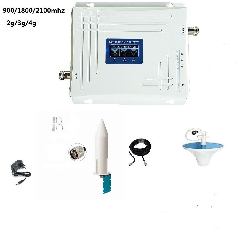 跨境CE外贸900/1800/2100手机信号放大器2G3G4G手机信号接收器增