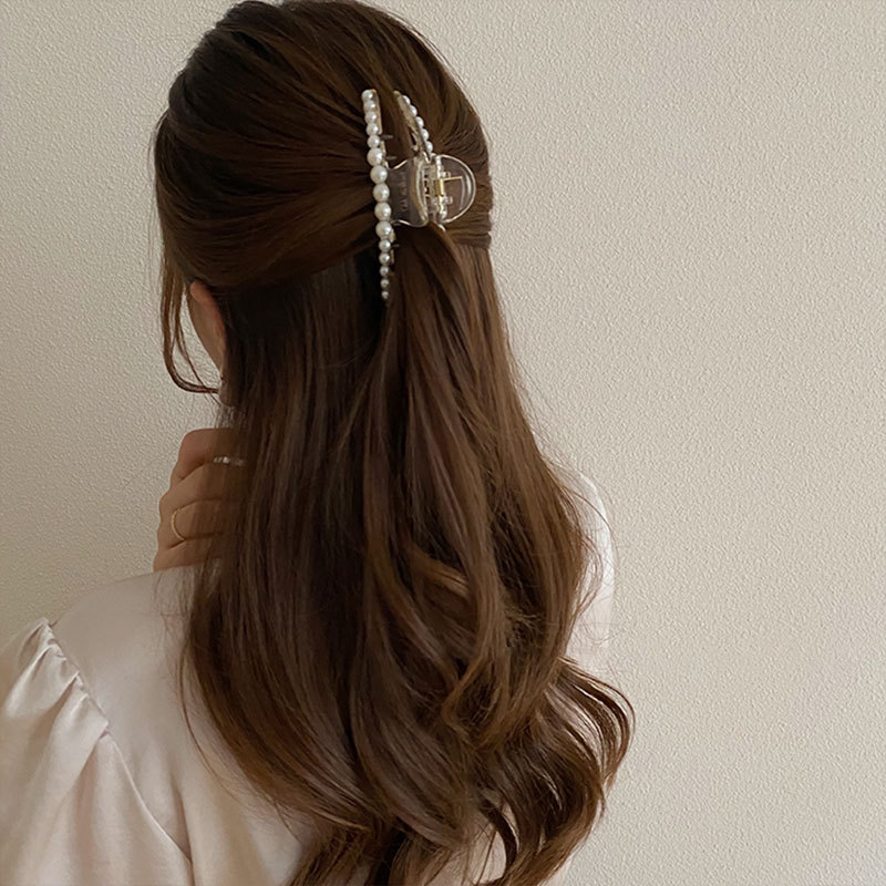 Simple Style Geometric Artificial Pearl Handmade Hair Claws 1 Piece display picture 12