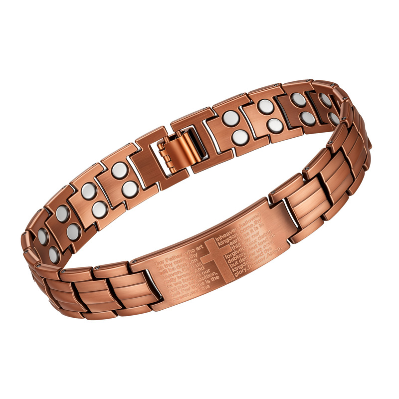 European and American Hot-Selling Red Copper Bracelets for Couples, Detachable Magnetic Bracelets, Magnetic Therapy Fashion Bracelets, Jewelry Wholesale