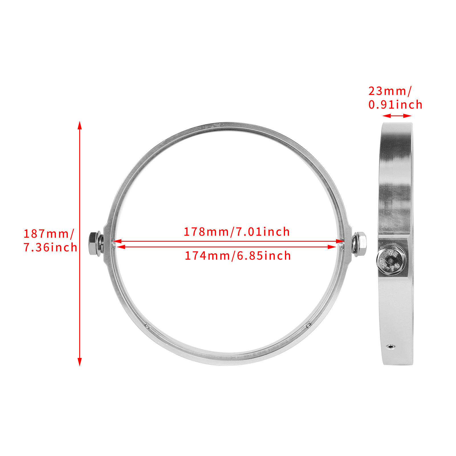 Modified Headlight Ring for Motorcycle 5.8inch 7inch Headlight Ring Harley Headlight Mounting Bracket Decorative Light Ring