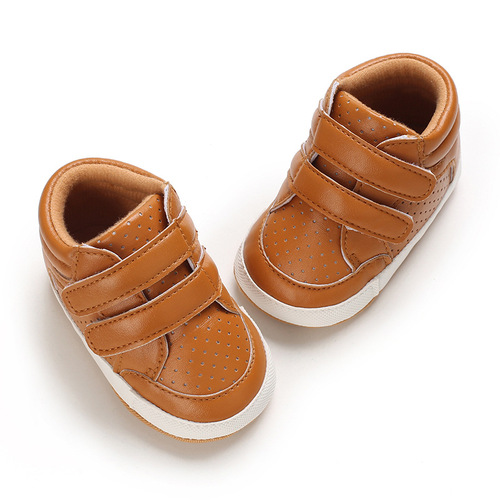 Spring and autumn 0-1 years old fashionable leather boy flat shoes toddler shoes