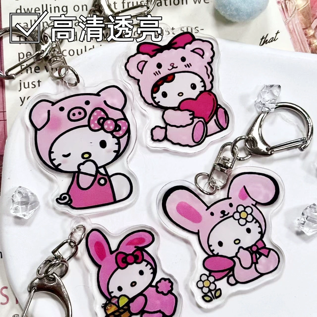 Hello Kitty, японский мультяшный брелок, аксессуар для любимых, подвеска, простой и элегантный дизайн