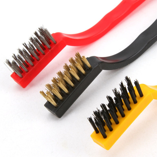 Kitchen brush gas stove cleaning brush range hood stove gap decontamination brush nylon brush rust removal steel wire small brush