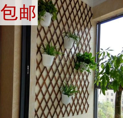 Бесплатная доставка утолщенный выдвижной деревянный забор забор сетка деревянный забор ребристая полка из ротанга карбид дерево тянуть сетку для сада декоративная подставка для цветов